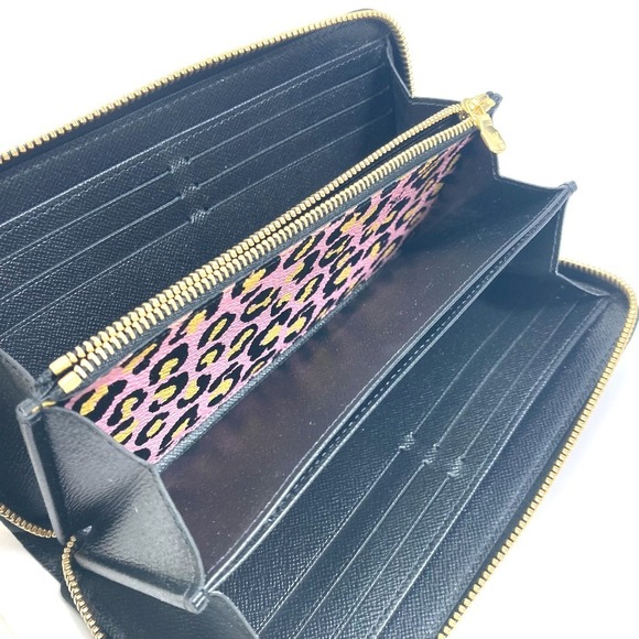 Louis Vuitton Heart Zippy Wallet Monogram Animal Long Wallet Noir Black - Picture 6 of 10